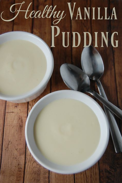 Healthy Vanilla Pudding - sugar free, gluten free! Healthy Vanilla Pudding Recipes, Homemade Puddings, Pudding Oats, Crunchy Food, Vanilla Pudding Recipes, Sugar Free Vanilla Pudding, Keto Pudding, Homemade Vanilla Pudding, Healthy Pudding