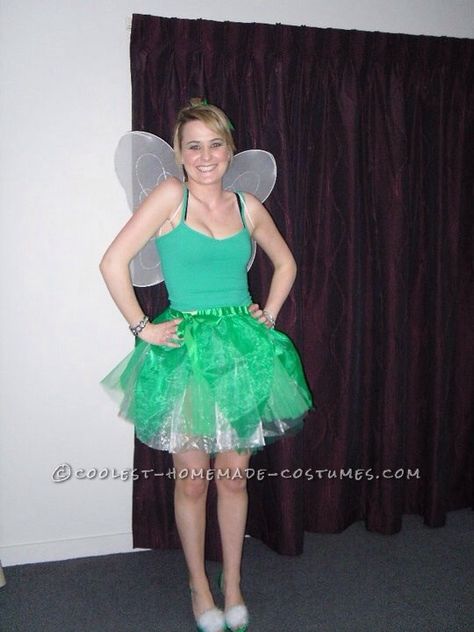 Disney Character Costumes Diy, Easy Disney Character Costumes, Diy Tinkerbell Costume Women, Tinkerbell Costume Women, Costumes Diy Last Minute, Tinkerbell Costume Diy, Disney Character Costumes, Themed Dress Up Party, Diy Tinkerbell Costume