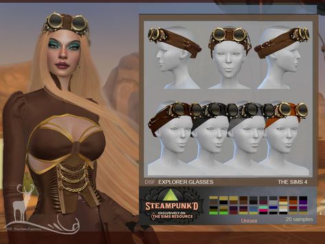 Steampunk glasses with bandana located on the head. Found in TSR Category 'Sims 4 Female Glasses' Steampunk Goggles, Dog Suit, Free Sims, Sims 4 Downloads, Sims 4 Toddler, Steampunk Accessories, Best Sims, Sims 4 Mods Clothes, Steampunk Clothing