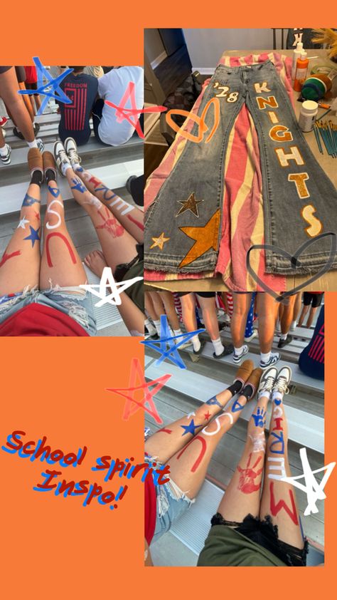 USA and school color theme ideas for your school’s football or school spirit!! Spirit Day Ideas Outfits, Spirit Week Ideas, Spirit Day Ideas, School Spirit Days, Spirit Day, School S, Spirit Week, Color Theme, School Colors