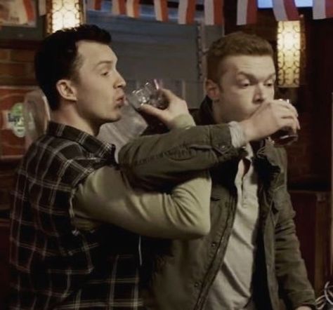 Cameron Monaghan And Noel Fisher Rares, Ian And Mickey Cute Photos, Cam And Noel, Gallavich Pfp, Mickey From Shameless, Cam Monaghan, Mickey Milkovich, Shameless Mickey And Ian, Shameless Characters