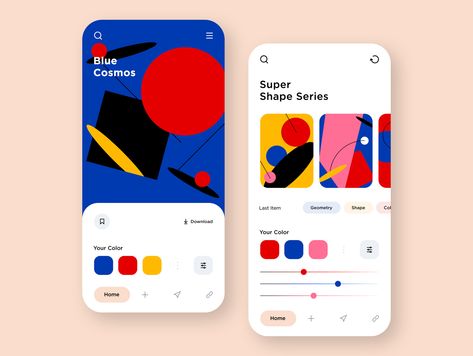 02. Modern Art Poster App by wuiett | Dribbble Application Ui Design, Ux Process, Ui Design Mobile, Modern Art Poster, Ui Ux 디자인, Logos Retro, Net Design, App Interface Design, Webdesign Inspiration