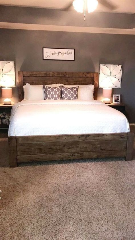 Farmhouse Bedroom Furniture, Budget Bedroom, Farmhouse Master, Trendy Bedroom, Farmhouse Bedroom, Master Bedrooms Decor, Remodel Bedroom, Rustic Bedroom, My New Room