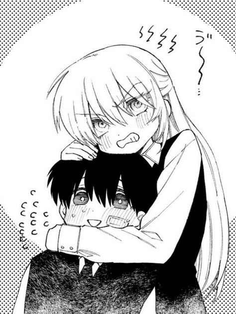 Manga Cute Couple Wallpaper, Cute Anime Couple Moments, Cute Manga Couples, Anime Jealous, Yandere Couple, Shikimori X Izumi, Chibi Base Couple, Anime Hug, Shikimori San