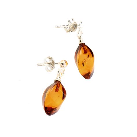 Amber Heart, Baltic Amber Jewelry, Amber Earrings, Sterling Silver Drop Earrings, Amber Beads, Small Earrings Studs, Amber Stone, Amber Jewelry, Amber Color