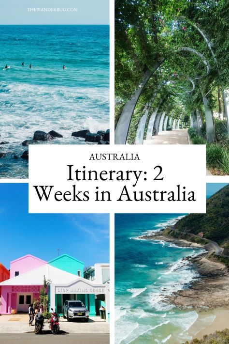 Itinerary: 2 Weeks in Australia for First Time Visitors (+ Map) • The Wanderbug Australia Travel Itinerary, Australia Itinerary 10 Days, Places In Australia, Melbourne Markets, Cottesloe Beach, Trip To Australia, Australia Itinerary, Brisbane River, Daintree Rainforest