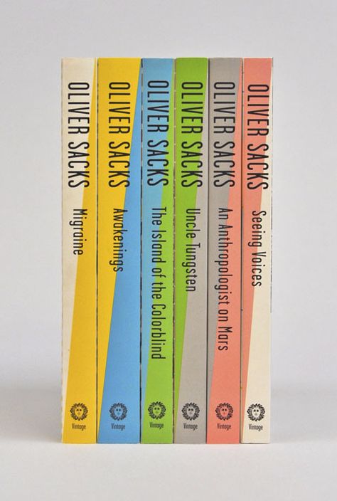 Book Spine Design, Puffin In Bloom, Book Series Design, Graphic Design Book Cover, Spine Design, Spine Book, Oliver Sacks, Book 3d, 3d Book