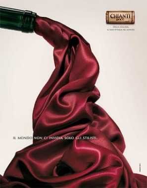 Wine Advertising, Scarf Photography, Chianti Wine, Fabric Photography, 광고 디자인, Publicidad Creativa, Guerilla Marketing, Wine Design, Wine Packaging