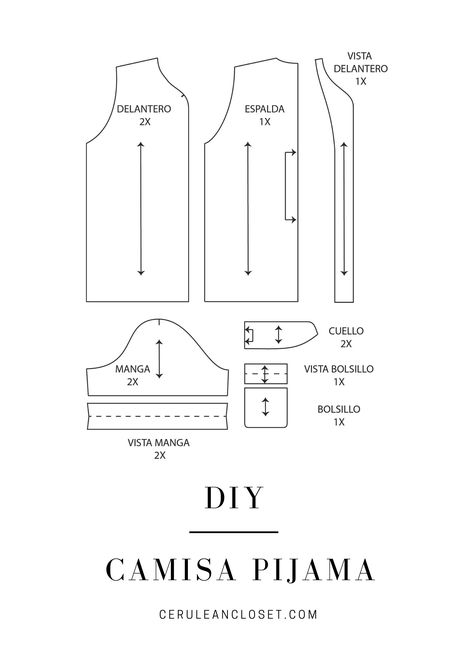 Haz click en la imagen para aprender cómo hacer el patrón de una camisa estilo pijama / Tutorial for making the pattern of pijama shirt#fashion #handmade #moda #sewing #diy #pijama #shirt #camisa #hechoamano #tutorial #sew #pattern #patron #costura #isew #dressmaker #dressmaking #patternmaking #coser #costuracreativa #costuracreativa #imademyclothes #patterncutting #patrones #modista #corteyconfeccion #costurera Costura Diy, Sewing Diy, Pattern Tutorial, Shirt Fashion, Pattern Blocks, Shirt Pattern, Dressmaking, In The Heights, Dream Catcher