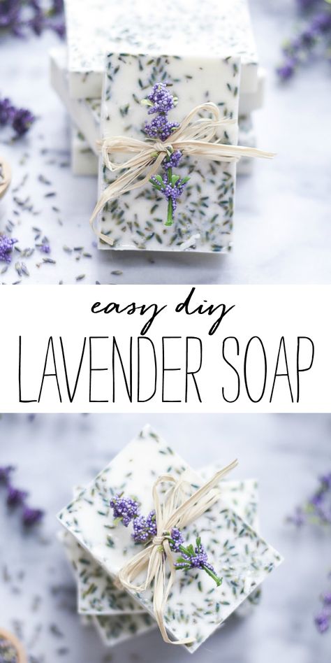 Diy Lavender Soap, Diy Soap Lavender, Easy Homemade Soap, Homemade Soap Recipe, Easy Soap Recipes, Diy Soap Recipe, Diy Lavender, Lavender Crafts, Lavender Recipes