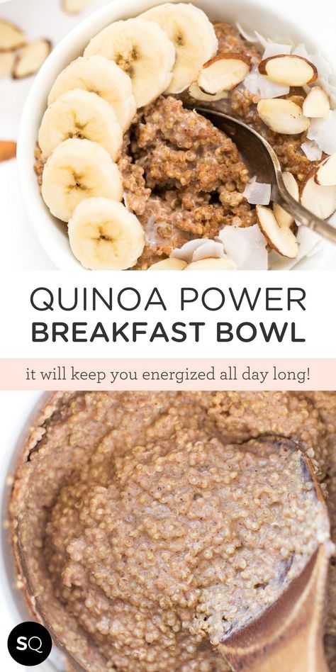 Power Breakfast Bowl, Quinoa Recipes Breakfast, Quinoa Recipes Easy, Quinoa Recipes Healthy, Quinoa Breakfast Bowl, Easy Quinoa, Power Breakfast, Quinoa Breakfast, Quinoa Healthy