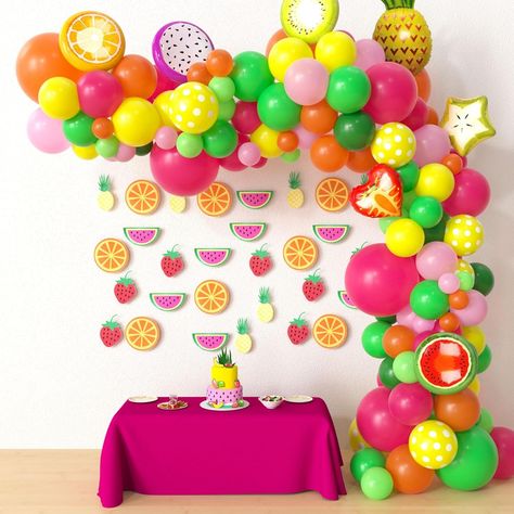 Amazon.com: HYOWCHI Fruit Party Decorations - 138 Pcs Fruit Theme Party Decorations Balloon Garland Arch, Spring Summer Colorful Sweet Fruit Balloon Arch For 1st 2nd 3rd 4th Birthday Baby Shower Decorations : Toys & Games 2nd Birthday Fruit Theme, Fruit Theme Baby Shower Ideas, Fruits Birthday Theme, Fruit First Birthday Party, Fruit Themed Baby Shower Ideas, Fruit Baby Shower Ideas, 4th Birthday Theme, Fruit Theme Party, Fruit Party Decorations