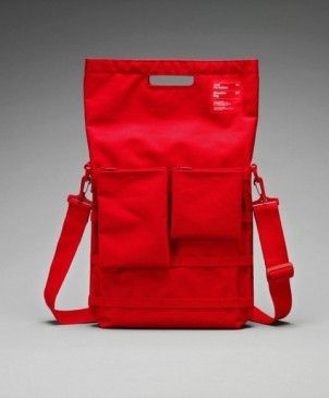 Shoulder bag with 13 inch laptop sleeve - Red Unit 01, Red Laptop, Notebook Bag, Ipad Bag, Portable Bag, Red Bag, Small Pouches, Computer Bags, Laptop Pocket