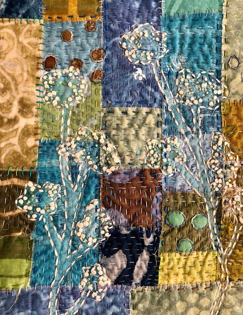 Jane Lafazio, Slow Stitching, Pacific Coast, Wild Flowers, Stitching, Flowers, Art, Cross Stitching