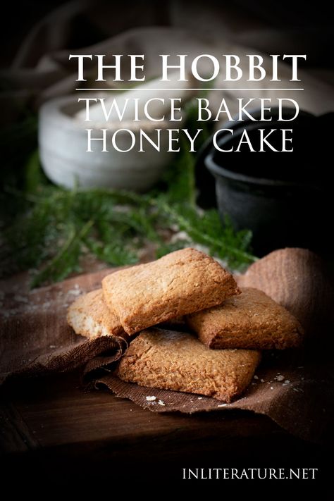 Explore the world of The Hobbit with this twice baked honey cake recipe in hand. Hobbit Day, Hobbit Food, Hard Bread, Honey Cake Recipe, Oat Cakes, Twice Baked, Honey Cake, Köstliche Desserts, Day Party