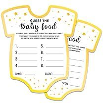 Gender Reveal Games For Guests, Guess The Baby Food Game, Baby Food Game, Food Game, Gender Reveal Games, Baby Shower Party Games, Kids Gift Guide, Game Food, Game Cards