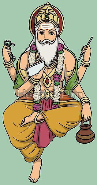 Vishwakarma is the God of creation in Hinduism! Vishwakarma Puja Drawing, Vishwakarma Drawing, Mahadev Drawing, God Of Creation, Vishwakarma Puja, Colorful Art Paintings, Sai Baba Hd Wallpaper, Lord Rama Images, Illusion Drawings