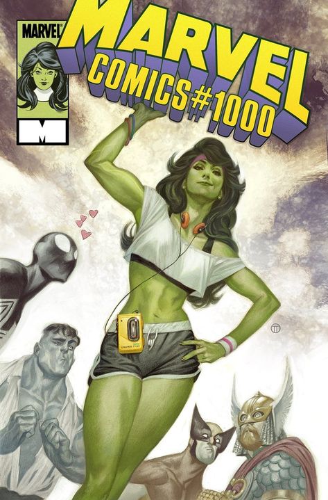 She-Hulk Takes Center Stage in '80s-Themed Marvel Comics #1000 Variant Love Story Comic, Julian Totino Tedesco, Polaris Marvel, Grumpy Cat Quotes, Robin Comics, Joker Comic, Hulk Art, Marvel Comics Covers, Hulk Comic