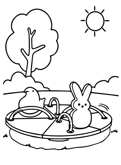 Peeps Coloring Pages - Coloring Pages For Kids And Adults Peeps Coloring Pages, Bunny Marshmallow, Hello Kitty Colouring Pages, Marshmallow Peeps, Friends Together, Hello Kitty Coloring, Kids Focus, Colouring Pages, Creative Kids