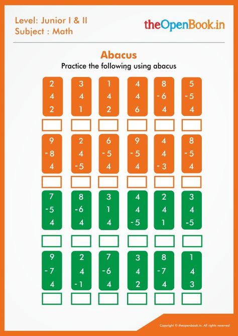 Abacus Junior Level Worksheet, Hand Abacus Level 1 Worksheet, Soroban Worksheet, Finger Abacus Worksheet, Abacus Level 1 Worksheet, Abacus Math Worksheets, Abacus Worksheet For Kids Level 1, Abacus Worksheet For Kids, Abacus Worksheet