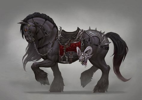 ArtStation - Devil Hunter Armored Horse Art, Demon Horse Art, Fantasy Horse Art, Animal Armor, Demon Horse, Darksiders Horsemen, Horses Funny, Funny Horse Pictures, Horse Art Drawing