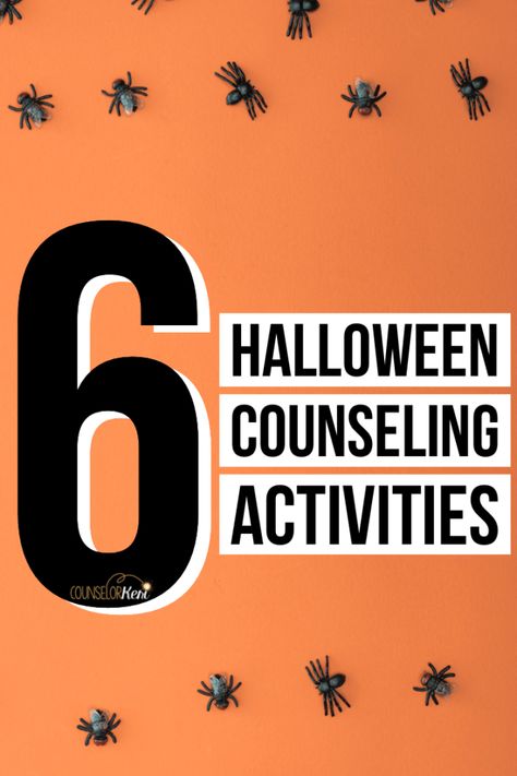 Incorporating holiday themes into your school counseling lessons? You and your students will love these Halloween counseling activities! practice halloween safety in school counseling personal safely lessons for trick or treating. identify emotions in these halloween activities and halloween lessons for school counseling classroom guidance lessons Halloween Group Therapy Activities, Halloween Play Therapy, Halloween Sel Activity, Fall Group Therapy Activities, Halloween Themed Therapy Activities, Sel Halloween Activities, Halloween Feelings Activities, Halloween Emotions Activity, Halloween Emotion Activities