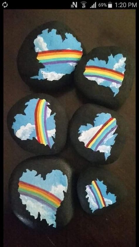 Acrylic Painting Diy, Diy Rock Art, Stone Art Painting, Painted Rocks Kids, Tanah Liat, Painted Rocks Craft, Happy Stones, Painted Rock Ideas, Rocks Painted