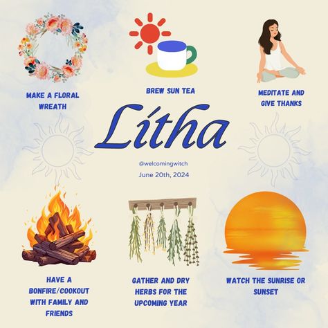 🌞✨ Celebrating Litha! ✨🌞 On this longest day of the year, we honor the Sun at its peak power! 🌻🔥 Embrace the warmth, dance under the sun, and let your spirit shine bright. 🌞✨ Gather herbs, light bonfires, and connect with nature's vibrant energy. 🌿🔥 Blessed Litha to all! 🌼🌞 #litha #summersolstice #sunmagic #pagancelebration #naturelovers #wheeloftheyear #witchlife #welcomingwitch #pagan #paganwitch Celebrating Litha, Litha Traditions, Litha Celebration, Longest Day Of The Year, Sun Tea, Pagan Witch, Embrace Nature, Witchy Things, Vibrant Energy