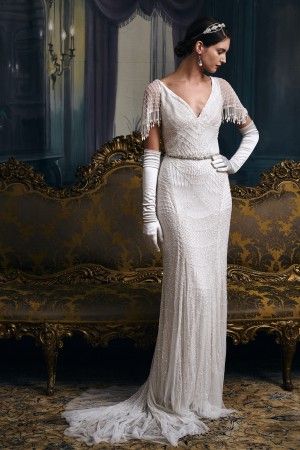 39_EJH_2017_1339_Web 1920s Inspired Wedding Dress, 1920s Inspired Wedding, 1930s Wedding Dress, Flapper Wedding, Flapper Girls, Inspired Wedding Dress, 1930s Wedding, Annie Dress, Eliza Jane