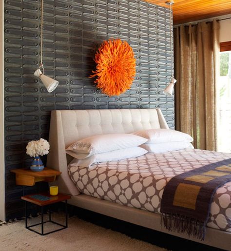 Jonathan Adler Bedroom, Bedroom Tiles, 70s Home, Shelter Island, Futuristic Furniture, Eclectic Bedroom, Floor Lamp Design, Dream Living, Jonathan Adler