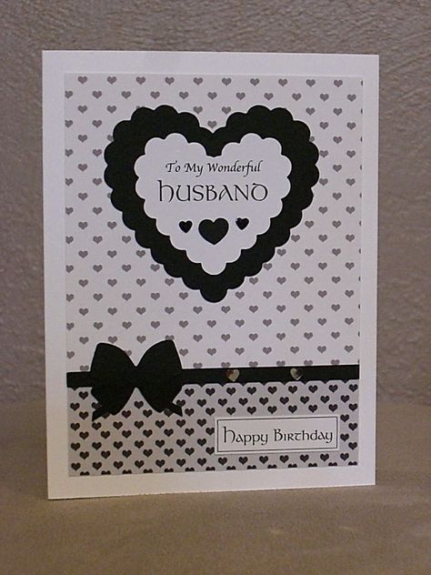 Wonderful Husband Birthday card made with the help of my Silhouette Cameo Homemade Husband Birthday Card, Birthday Card Husband Handmade, Husband Birthday Cards Diy, Birthday Card For Husband Homemade, Husband Birthday Card Handmade, Handmade Card For Husband, Diy Birthday Cards For Kids, Cute Handmade Cards, Birthday Cards For Kids