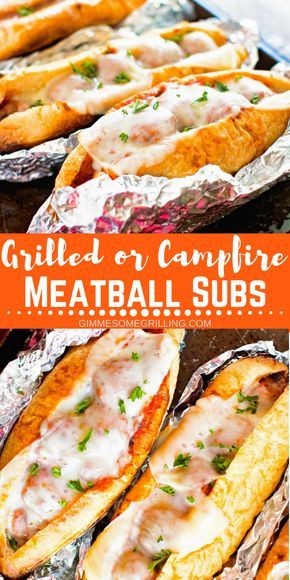 Meatball Foil Packets For The Grill, Camping Meals Easy Dinner, Best Camping Lunches, Foil Pack Sandwiches, Elevated Camping Food, Quick Camping Dinners, Quick And Easy Camping Dinners, Easy Camping Food Ideas Dinner, Easy Dinners For Camping