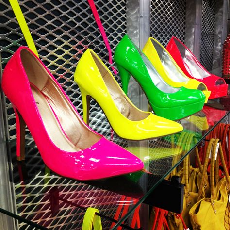 Neon Pumps!! Neon Pumps, Stylish Shoes, Stiletto Heels, Jewelry Accessories, Neon, Pumps, My Style, Heels, Hair