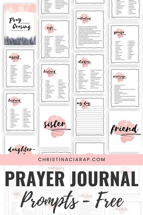 Free Prayer Journal Prompts Free Prayer Journal Printable, Prayer Binder Ideas Diy, Prayer Journal Template Free Printable, How To Make A Prayer Journal, Prayer Binder Ideas Free Printables, Prayer Book Ideas, Prayer Jar Ideas, Prayer Journal Ideas Notebooks Diy, Prayer Board Ideas Diy Free Printables