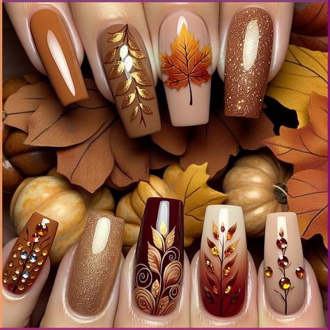 Pastel Nail Art, Nail Designs Pictures, Pink Gel Nails, Festive Nail Art, Fall Gel Nails, Spring Nail Designs, Glitter Gel Nails, Crisp Autumn, Fall Acrylic Nails