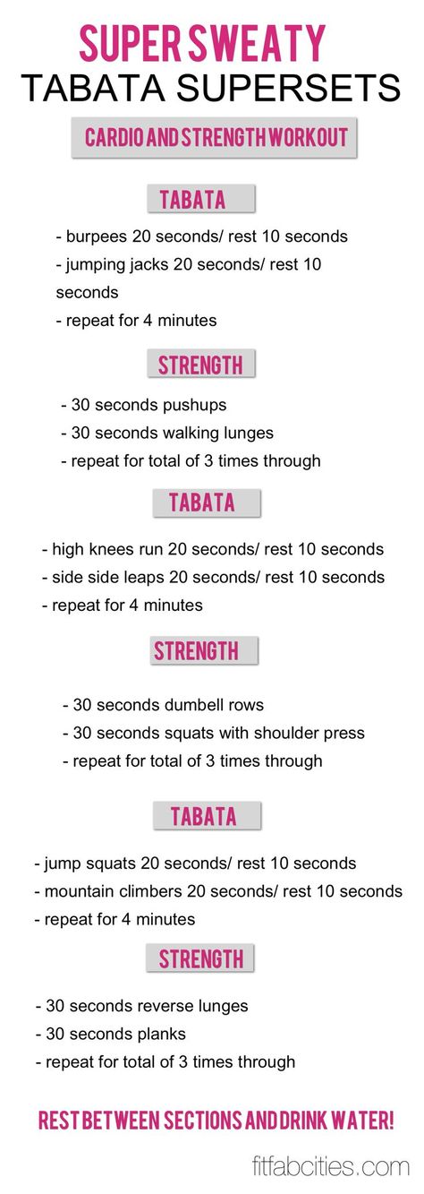 Cardio and Strength Workout Workout Fat Burning, Fitness Routines, Tabata Workouts, Printable Workouts, Gym Outfits, Body Fitness, Jumping Jacks, Motivation Fitness, Strength Workout