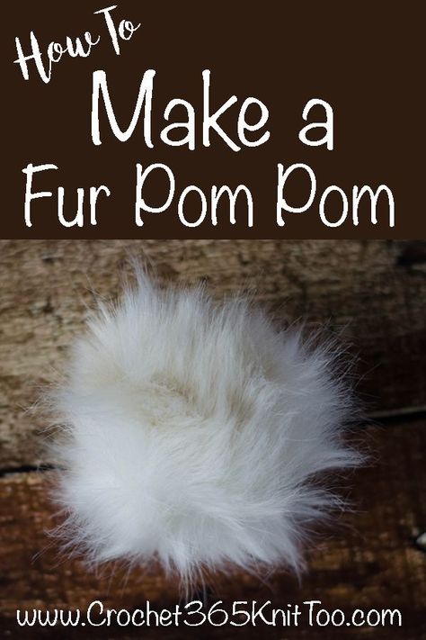 Best tutorial on how to make a fur pom pom This fluffy pom pom.  Perfect for topping your handcrafted hats. #furpompom #pompom #crochet #yarn Knitting Projects Hats, Loom Knitting Projects, How To Make A Pom Pom, Maltese Dog, Crochet Gloves, Crochet Hat Pattern, Knit Or Crochet, Crochet Hat, Fur Pom Pom