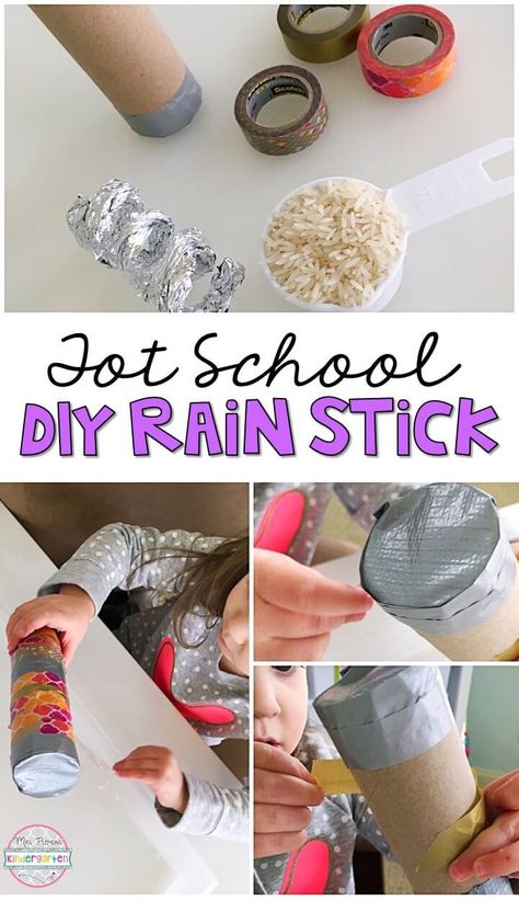 Diy Rain Stick, Rain Stick Crafts, Weather Activities Preschool, Preschool Music Activities, Music Activities For Kids, Preschool Weather, Motor Art, Rain Sticks, Toddler Curriculum