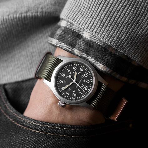 Introducing: The Hamilton Khaki Field Mechanical – HODINKEE Shop Hamilton Field Watch, Old Money Watch, Hamilton Khaki Field Mechanical, Khaki Field Mechanical, Hamilton Watch Khaki, Hamilton Khaki Field, Hamilton Khaki, Pretty Watches, Rolex Explorer Ii