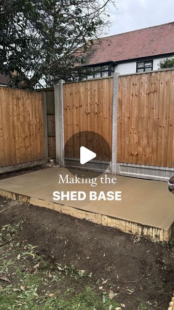 Paula Denham | Home Decor & Interiors |📍Essex, UK on Instagram: "Making the shed base 🪴 You may have seen my stories a few weeks ago where we DIYed the shed base to save some money. We had some mishaps along the way - and my drilling with the impact driver was questionable- but got there in the end! This is not a tutorial FYI, it’s just the process we followed after watching lots of YouTube 👀 As a reference (because it was almost impossible to find this info anywhere!) for our 10ft x 6ft base we used 38 bags of sub base and 48 bags of concrete, way more than what I ordered to be delivered 🙃 Would you give this a go yourself?" Diy Shed Base How To Build, Diy Shed Base, Shed Base Ideas Foundation, Diy Garden Room, How To Build A Shed, Shed Base Ideas, Shed Wall Ideas, Concrete Base For Shed, Shed Base Kit