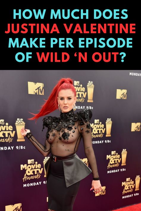 How much does Justina Valentine make per episode of Wild ‘n Out? Wild N Out, Justina Valentine, Ruby Red Hair, Tv Awards, On The Red Carpet, Perfect Makeup, Hollywood Stars, The Red Carpet, Ruby Red