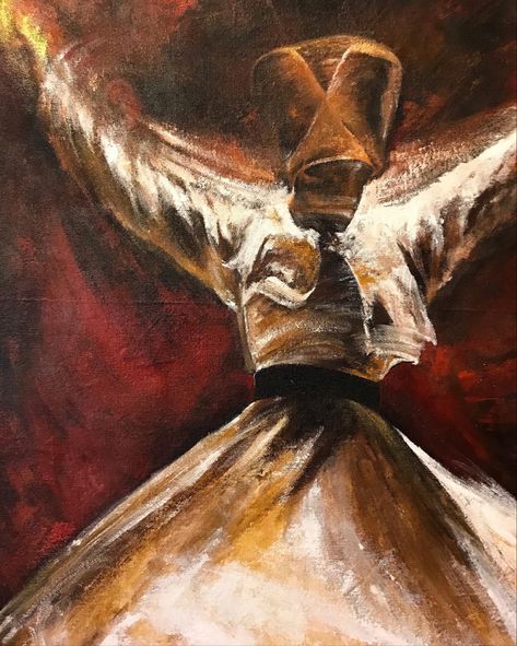 #whirlingdervish #sufi #whirlingsufi #art #sufism #rumi #rustichomedecor #homedecor #artforsale Sufism Aesthetic, Sufi Aesthetic, Whirling Dervish Painting, Dervish Painting, Sufi Art, South Asian Aesthetic, Whirling Dervish, Asian Aesthetic, Persian Art Painting