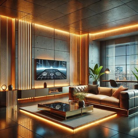 Continuing with the topic of interiors, today I present to you the TECHNO style, which originated in the late 20th century. Techno style emerged as a response to the rapid development of technology and the need to adapt to a new high-tech world. This style is inspired by the industrial aesthetics of factories and plants, utilizing metal structures, glass, concrete, and plastic. Although specific individuals who created this style are not always highlighted, many designers and architects hav... High Tech Aesthetic, Techno Aesthetic, High Tech Interior, Pompidou Centre, Techno Style, Startup Design, Glass Concrete, Richard Rogers, Hidden Lighting