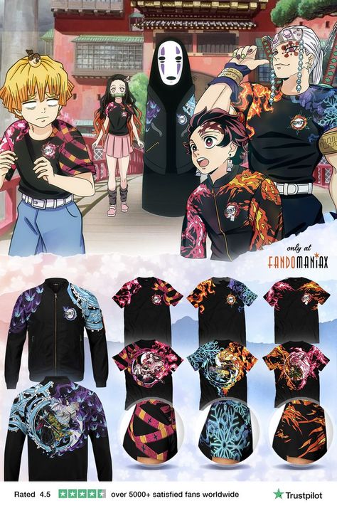 Demon Slayer: Kimetsu no Yaiba Yin Yang Collection at Fandomaniax. Featuring Rengoku, Akaza, Tanjiro, Nezuko, Giyu, Shinobu, Daki, Uzui, Gyutaro Yin Yang Outfits, Demon Slayer Style, Demon Slayer Corps, The Demon Slayer, Steampunk Jacket, Pokemon Breeds, Fruits Basket Anime, Character Inspired Outfits, Naruto Fan Art