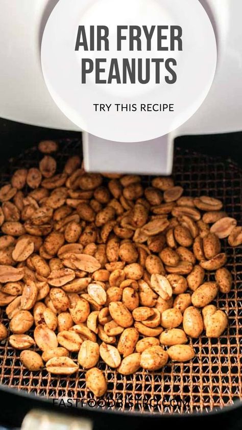 These roasted Air Fryer Peanuts are the best, season with your favorite flavor or just salt. Golden brown and crunchy in less than 15 minutes. Serve as a snack or use in your recipes. Store for a long time. Want to try? Visit fastfoodbistro.com for the full recipe and instructions Salted Roasted Peanuts Recipe, Fast Appetizers, Air Fryer Snacks, Air Fryer Recipes Snacks, Snacks To Try, Raw Peanuts, Air Fryer Ideas, Holiday Appetizers Recipes, Peanut Recipes