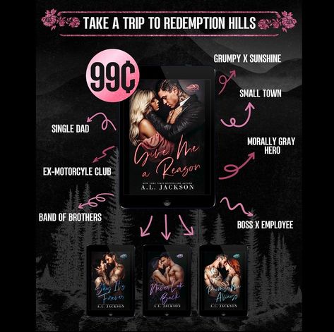 🖤 99¢ SALE for one of my all-time favorite romance books 🖤 ⁠ Give Me a Reason by @aljacksonauthor is 99¢ through October 13th! ⁠ Love audio?🎧 You can listen for just $7.49!⁠ ⁠ 𝐆𝐞𝐭 𝐲𝐨𝐮𝐫 𝐜𝐨𝐩𝐲 -> https://geni.us/GMARAmznOP 🖤 Single dad 🖤 Ex-motorcycle club 🖤 Small town⁠ 🖤 Grumpy x sunshine 🖤 Workplace romance 🖤 Touch her and d!e vibes⁠ 🖤 Romantic suspense⁠ 🖤 No cheating⁠ 🖤 HEA⁠ ⁠ A single-dad, enemies-to-lovers stand-alone romance from NYT and USA Today bestselling author A.L. Jackson about a ... Motorcycle Romance Books, Motorcycle Club Romance Books, Grumpy X Sunshine, Workplace Romance, Single Dad, Club Romance, Motorcycle Club, Band Of Brothers, Romantic Suspense