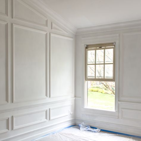 Five Moulding Tricks to Give Height to Your Ceilings, Moulding hack, moulding ideas, moulding tutorial, Jeweled Interiors, metrie moulding, architrave, crown moulding, chair moulding, dado, Farrow and Ball Paint, Panel, mould, mold, moulding, molding, shoe, ORC Week 2 Wall Moulding Ideas, Wall Molding Living Room, Moulding Ideas, Wall Moulding, Slanted Ceiling, Farrow And Ball, One Room Challenge, Wall Trim, Challenge Week