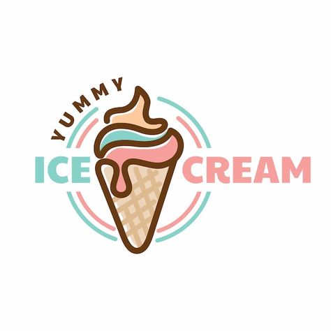 Ice cream logo design simple line gelato... | Premium Vector #Freepik #vector #ice-cream-cartoon #chocolate-ice-cream #gelato #ice-cream-cone Ice Cream Logo Ideas, Gelato Logo, Ice Cream Logo Design, Logo Ice Cream, Ice Cream Jewelry, Logo Design Simple, Ice Cream Cartoon, Ice Cream Logo, Ice Cream Place