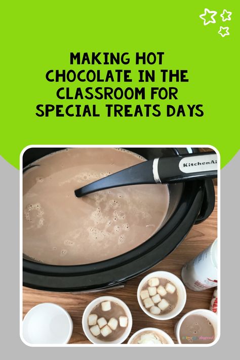 Hot Cocoa Classroom Party, Hot Chocolate For Classroom Party, Hot Chocolate For Kids Party Ideas, Classroom Hot Chocolate Party, Hot Chocolate Bar For Kids Classroom, Classroom Hot Chocolate, Winter Class Party, Chocolate Activities, Chocolate School