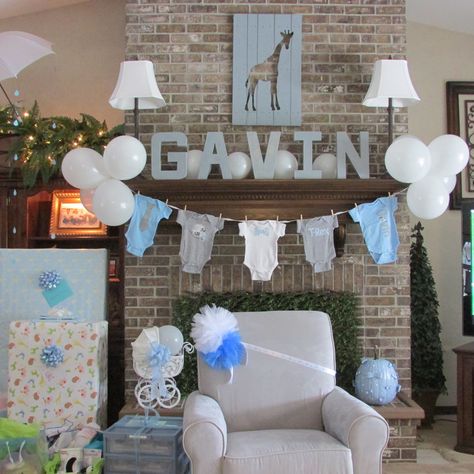 Baby Shower Clothesline, Clothes Images, Shower Clothes, Baby Shower Clothes, Baby Boy Sprinkle, Letter Blocks, Sprinkle Shower, Sprinkle Baby Shower, Owl Baby Shower